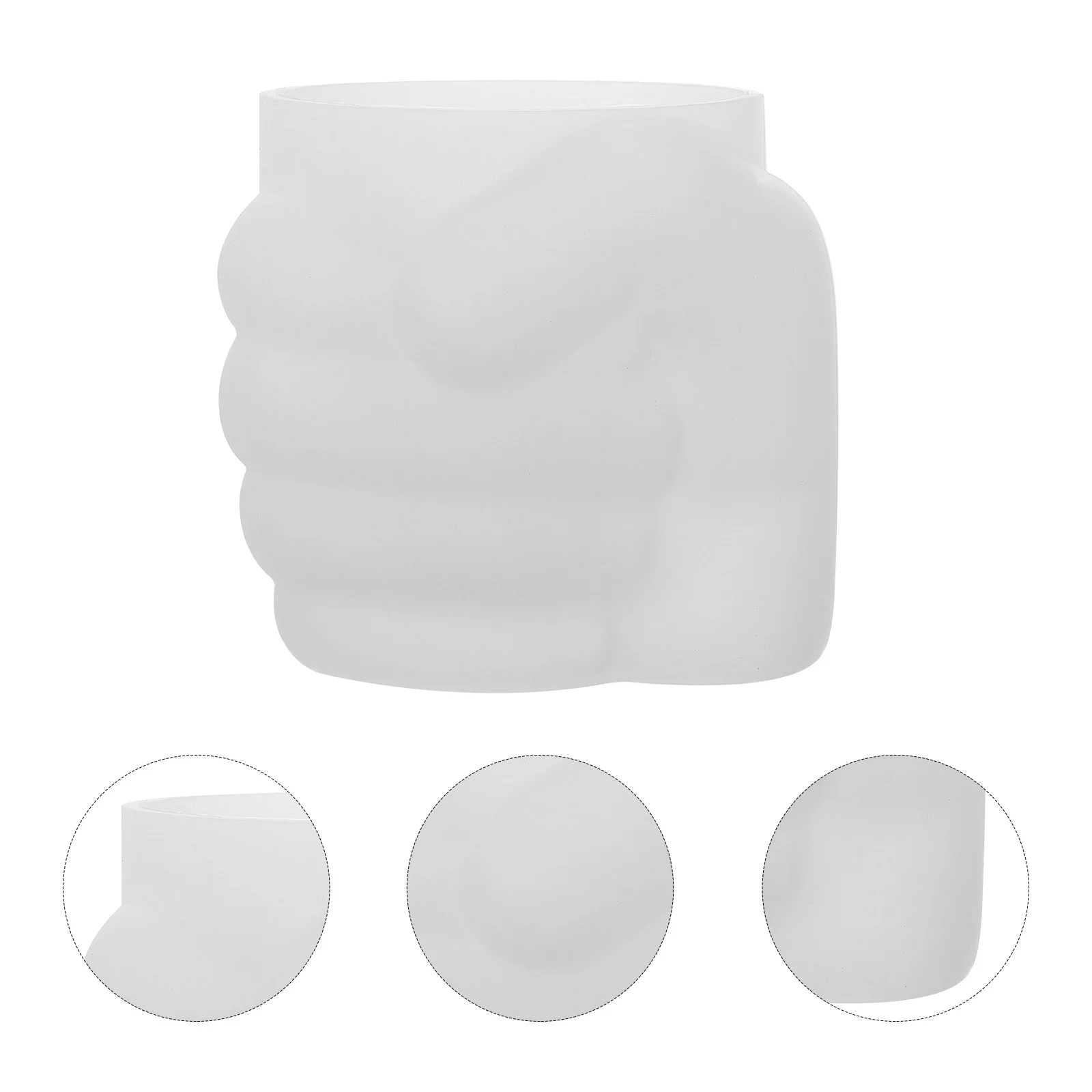 

Creative Silicone Right Hand Fist Pen Holder Mold Easy Release Vase Mold for DIY Flowerpot Epoxy Resin Craft Desktop Organizer