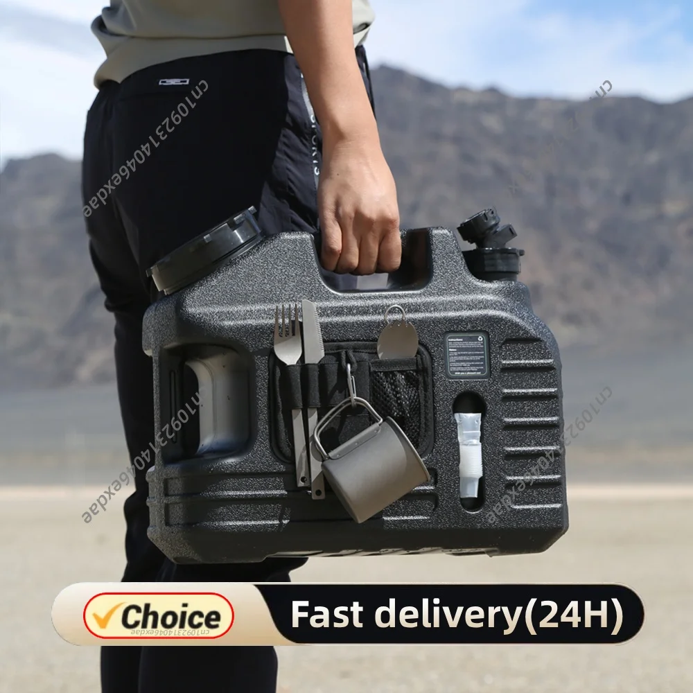 13L Camping Water Jug Removable Spigot Emergency Water Storage for Outdoor Hiking Camping Home Use
