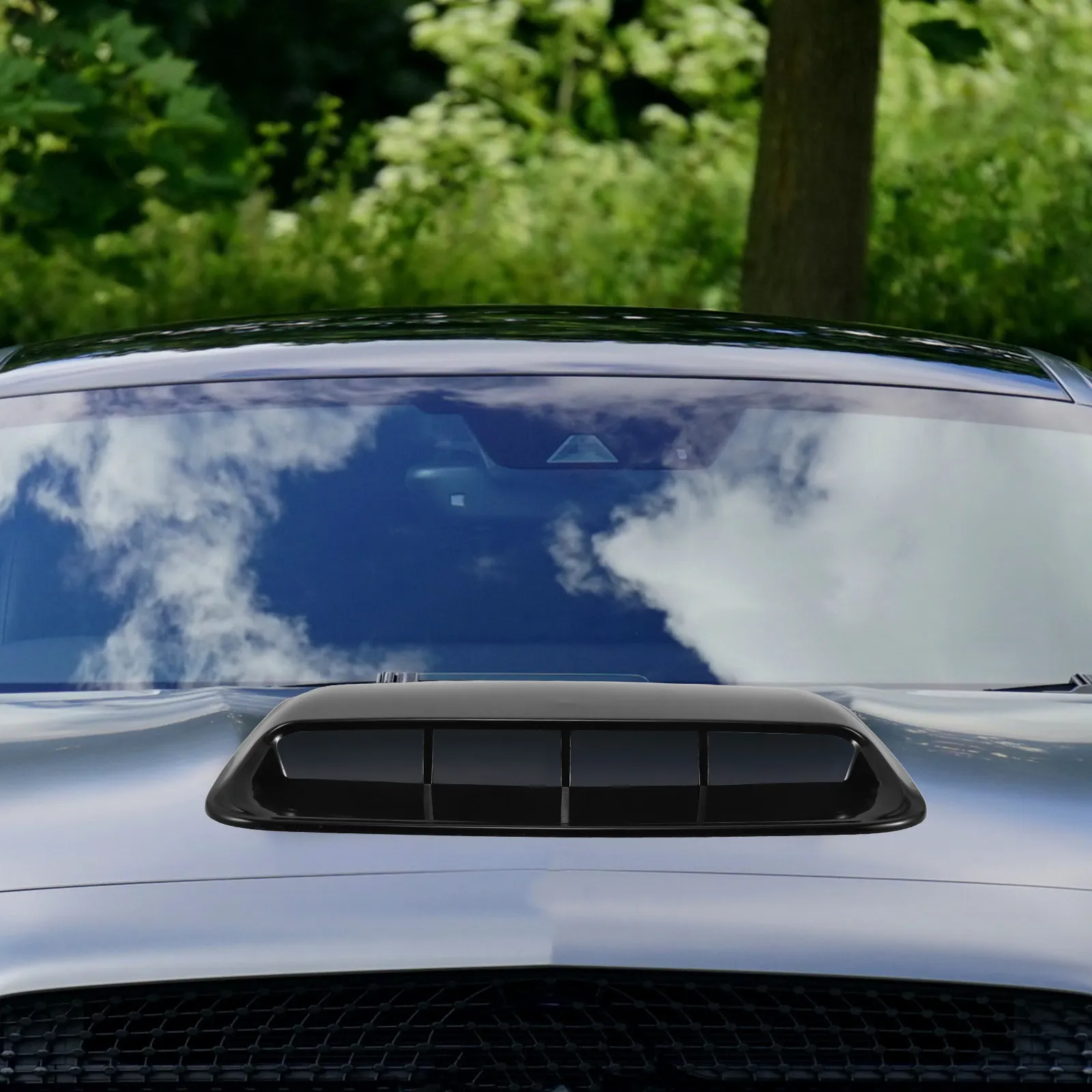 

Universal Car Hood Vent Cover Decorative Air Flow Intake Sticker Engine Protection ABS Material Easy Install Sporty Aggressive