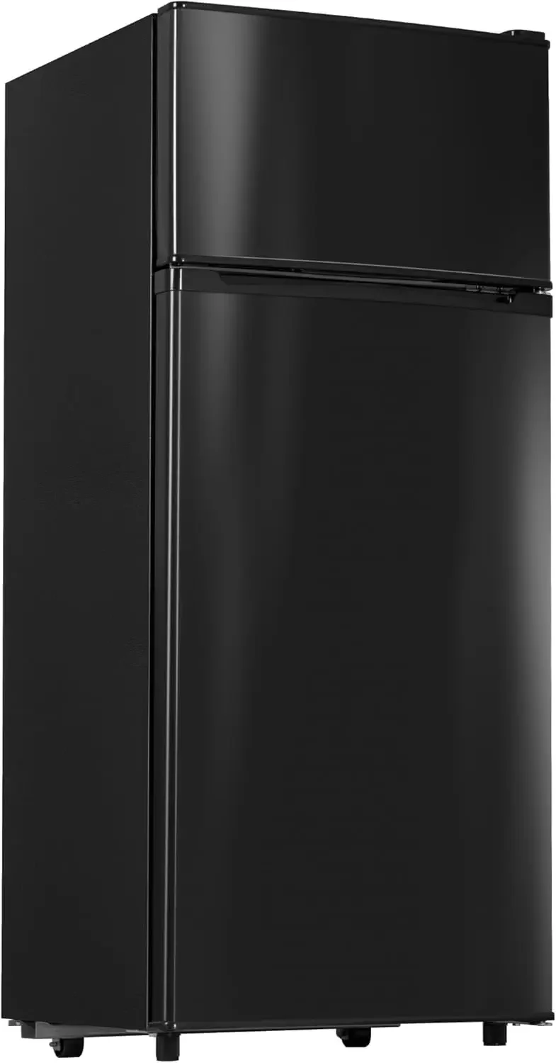 

4.5 Cu.Ft Mini Fridge Freezer, Small Refrigerator with 2 Doors for Kitchen Dorm Office and Bedroom Adjustable Shelves (Black)