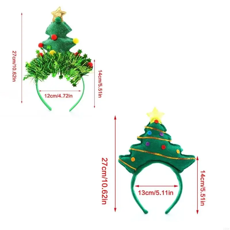 Festival Fabric Hairband Christmas Tree Decoration Fashion Hair Accessories For Kids Adults Holiday Event And Costumes Y166
