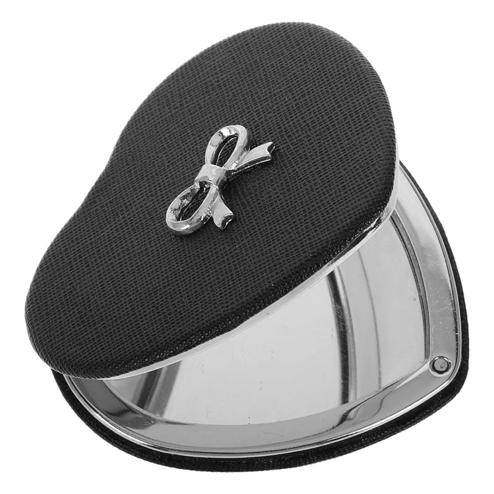 

Mini Pocket Mirror Heart Makeup Compact for Purse Vanity Carry Shaped Frame Metal Cute Travel