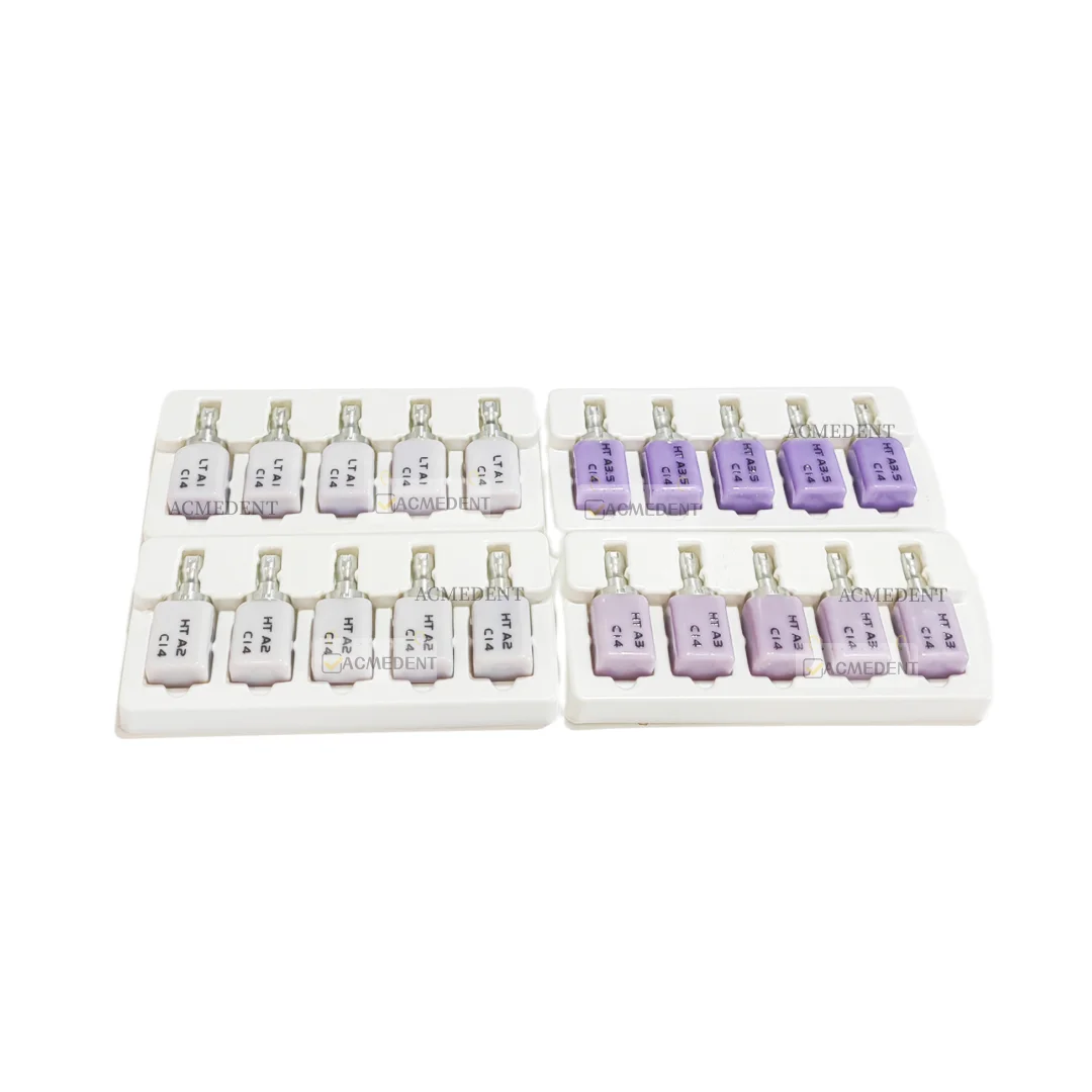 5Pcs Dental Glass Ceramic Blocks CAD CAM Lithium Disilicate CEREC Block High Translucent Low Trans