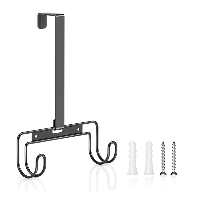 Ironing Board Hanger With Removable Hook, Wall Mount& Over The Door Holder Organizer Rack