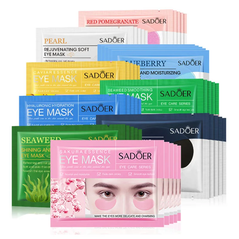 200pcs=100pairs Crystal Collagen Eye Mask Moisturizing Anti Dark Circles Eye Bags Firming Eye Patches Skin Care for Eyes