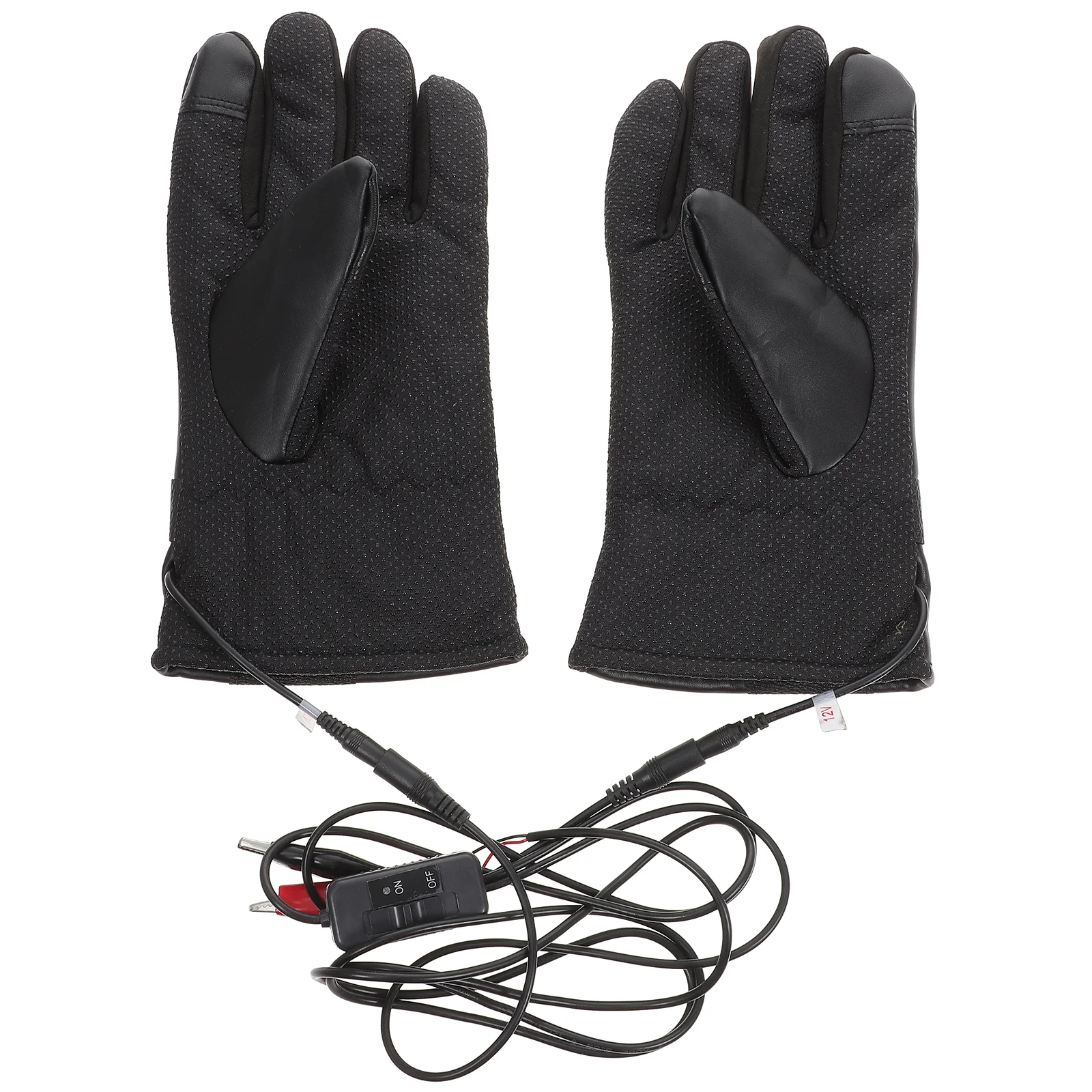 

Electric Heating Heated Grips Winter Gloves Pu Outdoor Mitts Motorcycle Mittens