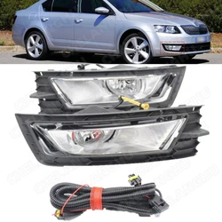 For Skoda Octavia A7 Sedan Octavia A7 Combi 2013 2014 2015 2016 2017 Car-styling Fog Light Fog Lamp or Wire or Grille Cover