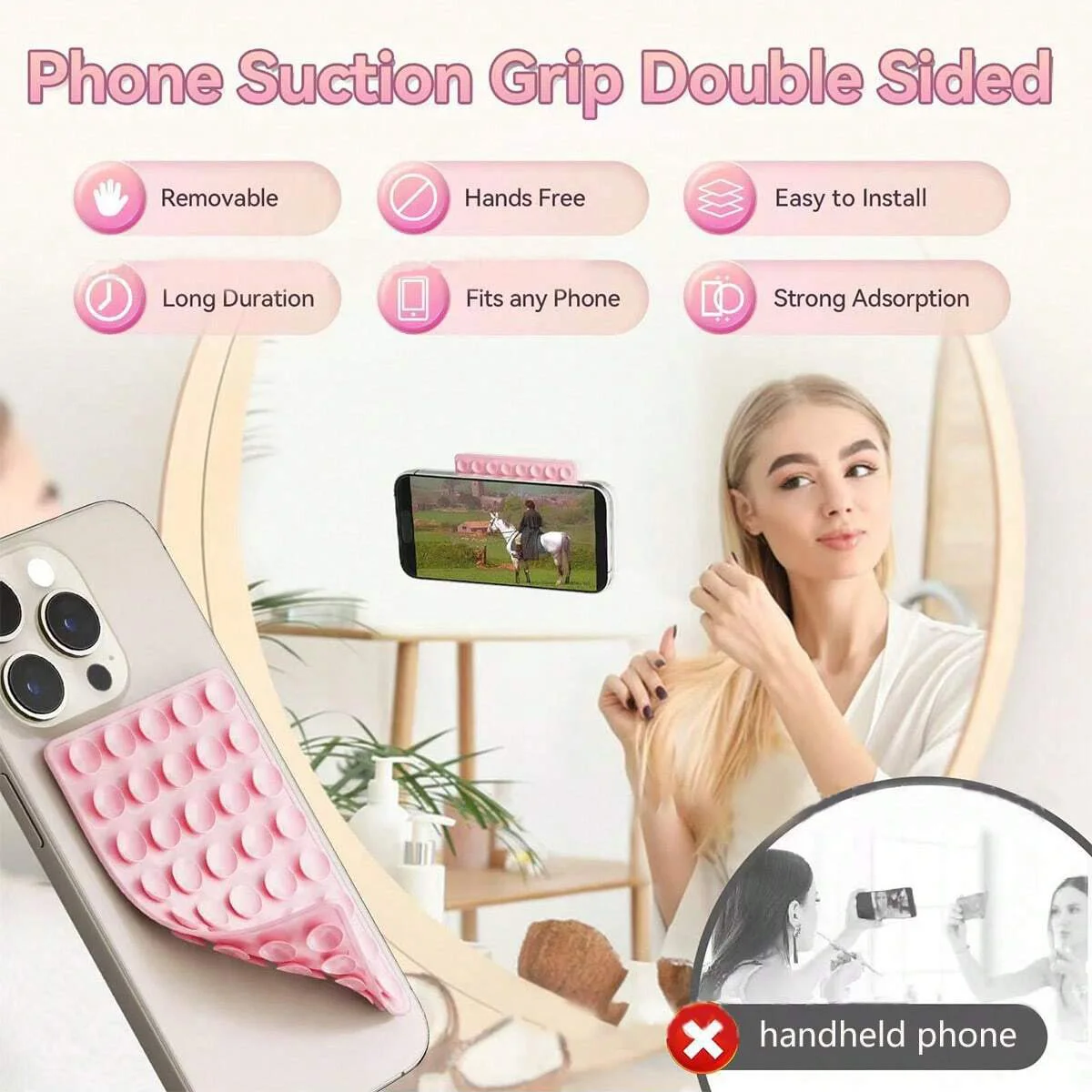 حامل أكواب شفط من السيليكون متعدد الوظائف مكون من 40 قطعة، غير قابل للانزلاق، حامل هاتف سيلفي محمول ومنقول #3