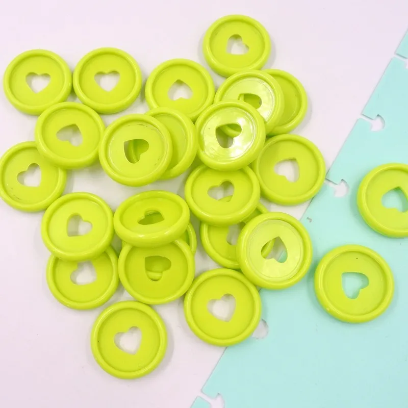 ITSYHPRO Disc Bound Discs Binder Rings for Notebooks 100 PCS 24mm DIY Heart/Tree Happy PlannerLoose Leaf  Bind Discs