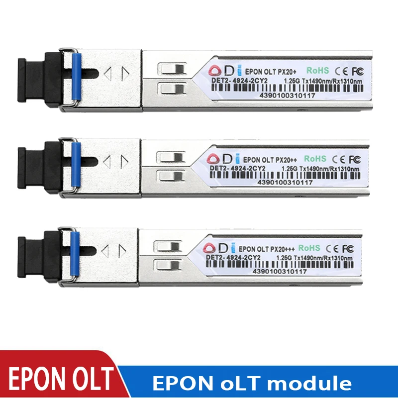 SFP module optical transceiver PX20+++ EPON OLT 1.25G 1490/1310nm 7dBm 9DB SC FTTH solutionmodule for BDCOM HW ZTE