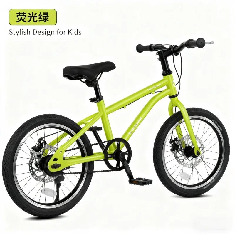 

Fluorescent Green Children's Belt Drive Bicycle for Youth 6-12 Years Old Middle And Large Size Mountain Bike for Kids
