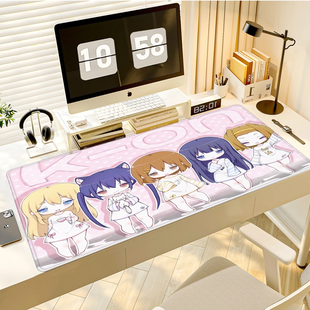 

Anime K-ON Mousepad Large Gaming Mouse Pad LockEdge Computer Tablemat Desk accessories Keyboard Mat Pink Girls Deskpad 400×900MM