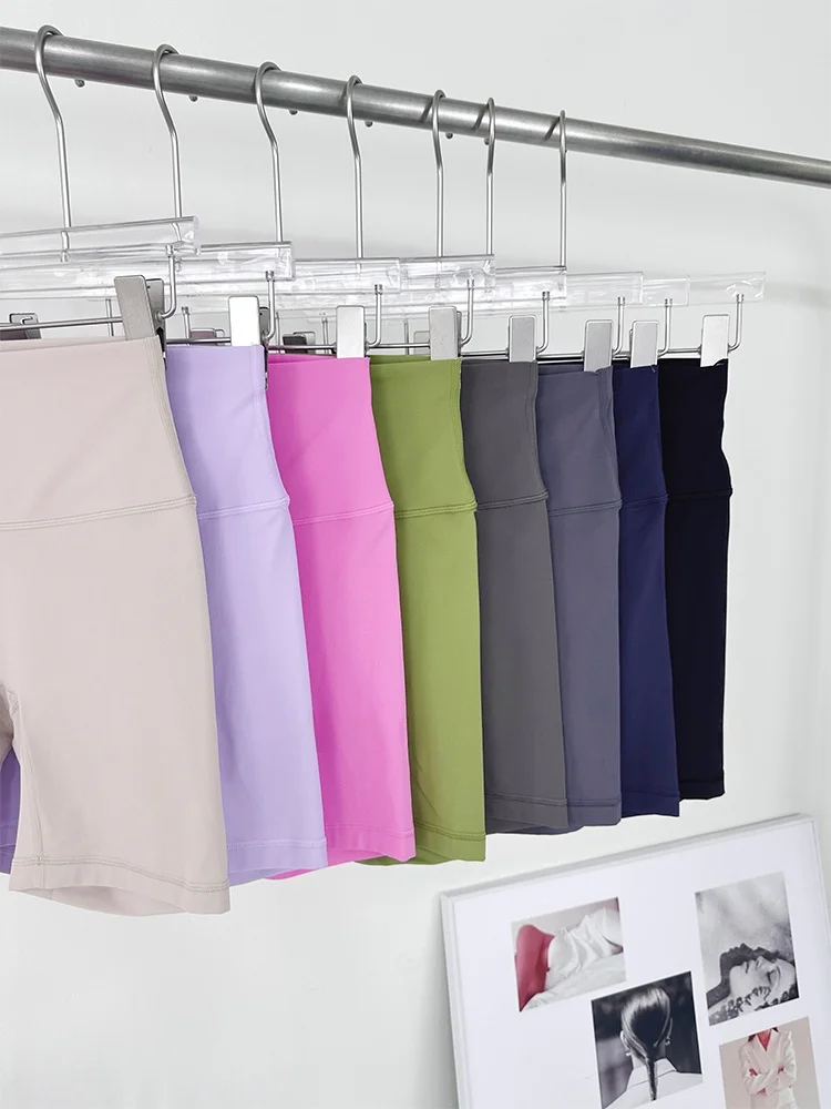 Cintura alta quatro quartos yoga orts calças de fitn de corrida feminina calças de camada de base fina para ciclismo e outros esportes