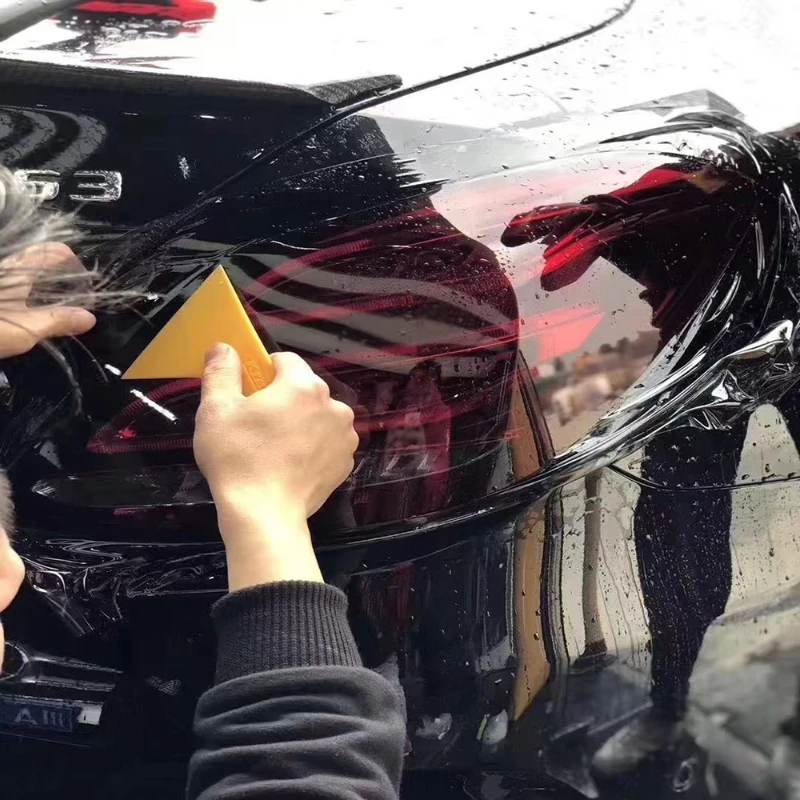 سيارة العلوي الضوء الخلفي طبقة رقيقة واقية تينت الفينيل فيلم مصباح تلقائي لاصق غشائي ورقة تغيير لون الدخان مات ملصقات الضباب الخلفي #5