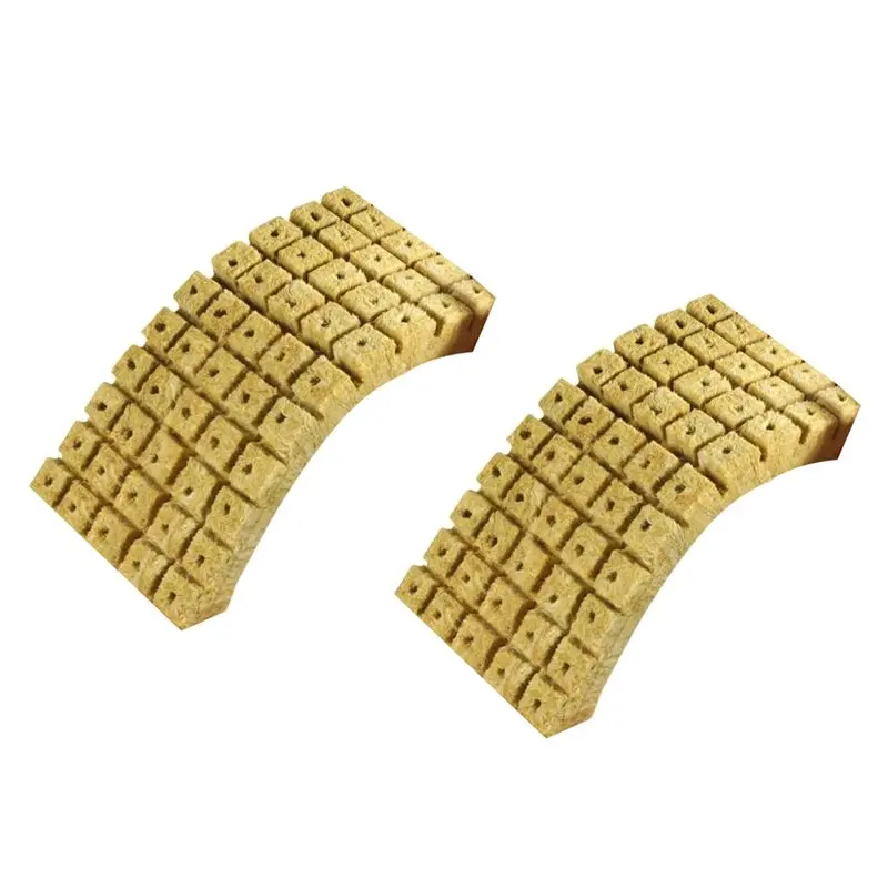 

ABFY-Hydroponic Grow Media Sponge Block Plug Rock Stonewool Soilless Substrate Seedling Plant Cubes Growing 100 Tablets