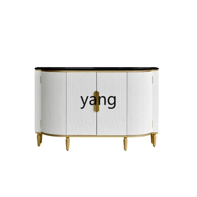 XYY light luxury door cabinet modern simple living room wall partition semi-round shoe cabinet integrated