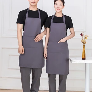 Adjustable kitchen apron with pockets for men and women, kitchen bib, chef apron, tablecloth 8 Main Sales Uniform Kitchen - №8