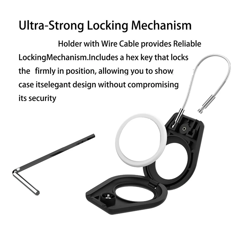 A35Q-For Apple Airtag Keychain Holder With Wire Cable Keychain Key Key Chain Luggage Tag For Keys