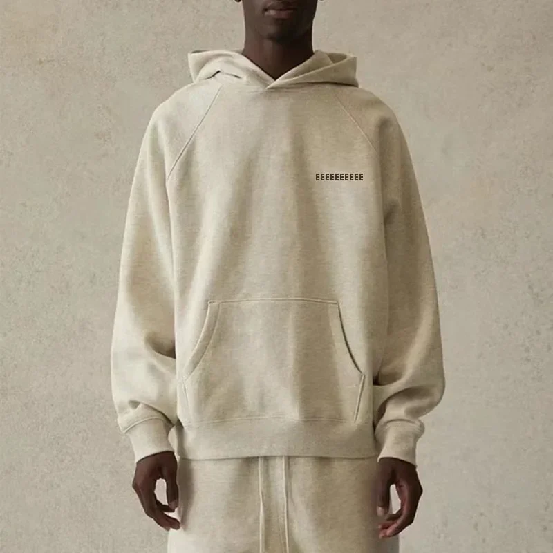 

2025 FW21 Luxury Brand Men's Hoodies Chest Two Rows Reflect Letter Logo Hoodies Top Quality Men's High Street Oversized Hoodies