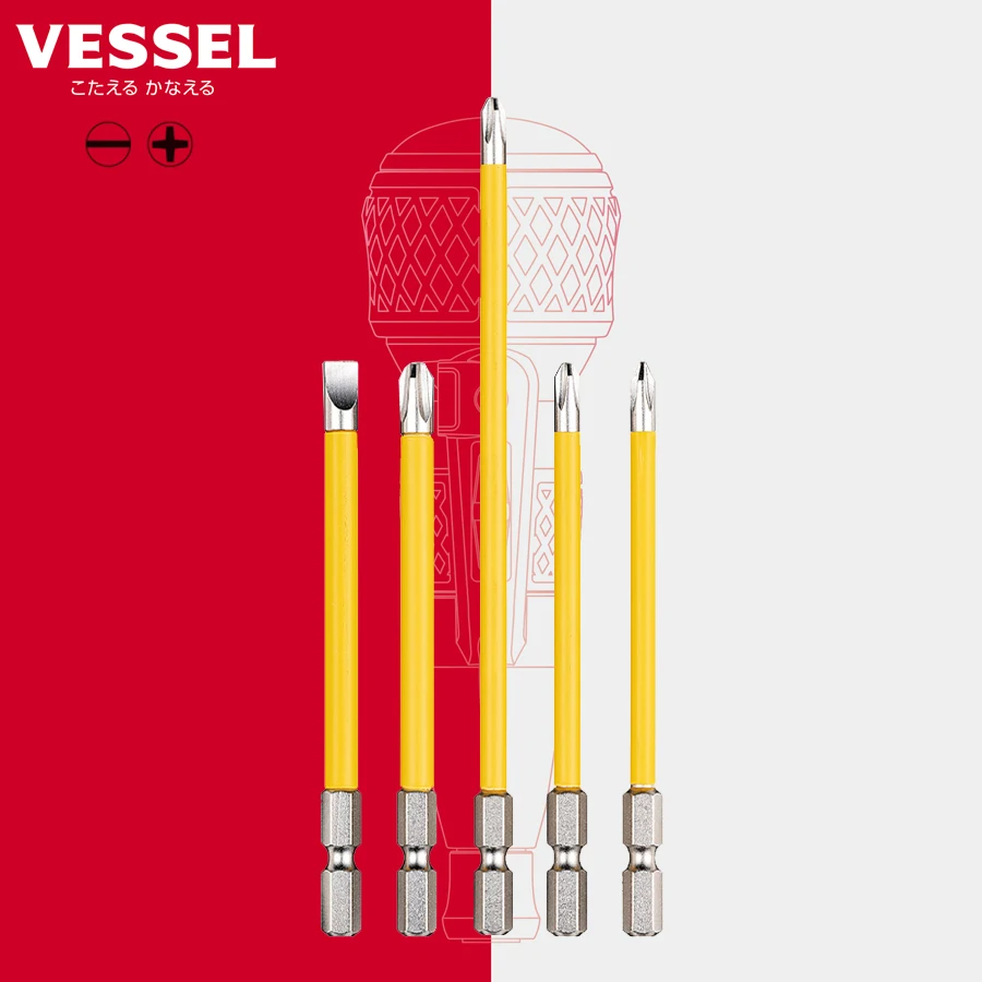 

VESSEL USB 161100 Bit with Coated Tube Electric Ball Grip Driver Compatible +1 x Diameter 0.1 x 0.18 x 3.9 inches (4.5 x 100 mm)