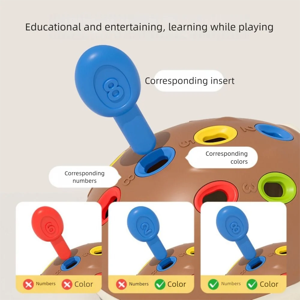 漫画モンテッソーリハリネズミのおもちゃ 1-3 年カラーペアリング集中力トレーニングおもちゃ思考を刺激手と目のコーディネーション