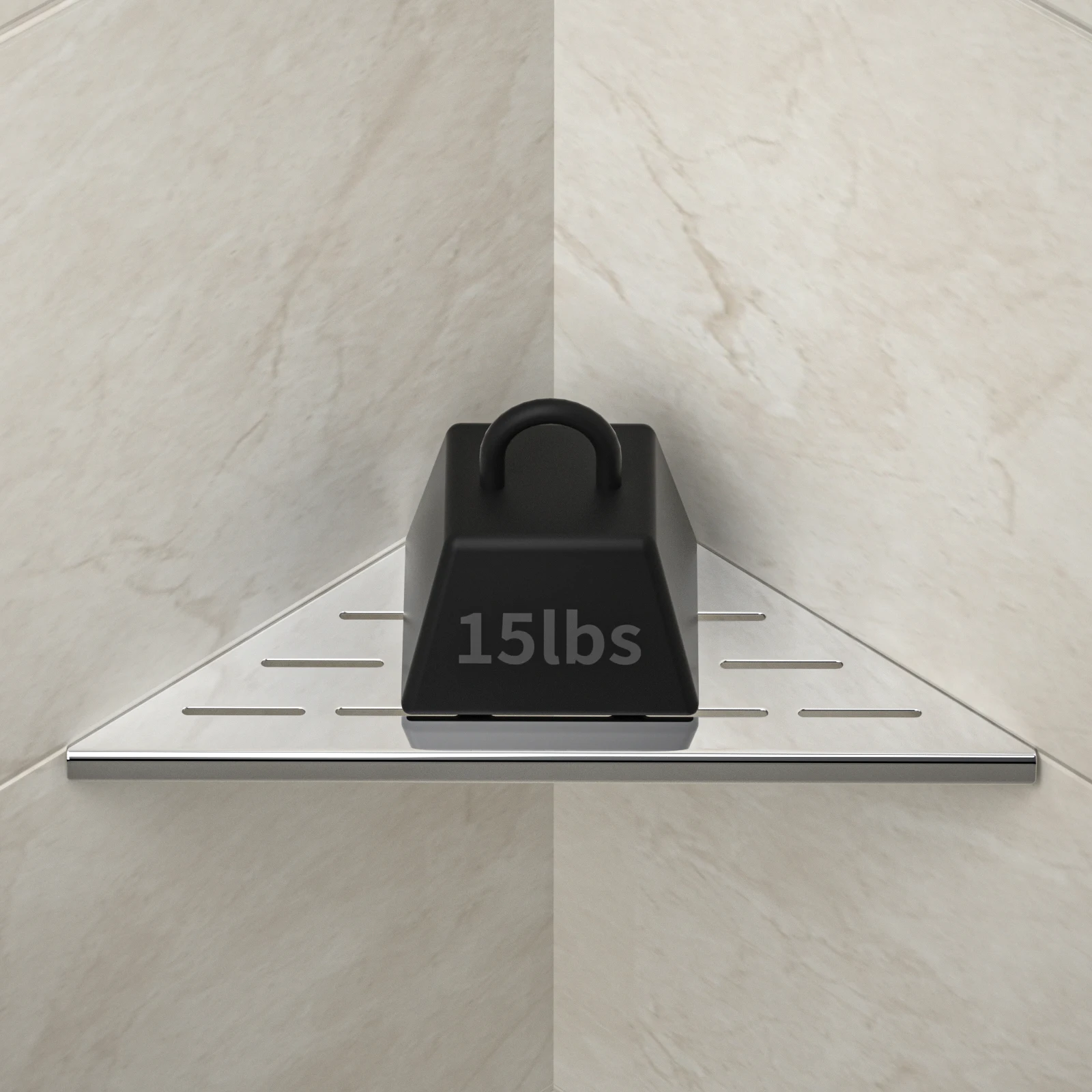 حار بيع 10 بوصة المصقول الفولاذ المقاوم للصدأ المدمج في الرف التصميم الحديث نمط الزاوية شنت لتخزين الحمام في الولايات المتحدة الأمريكية