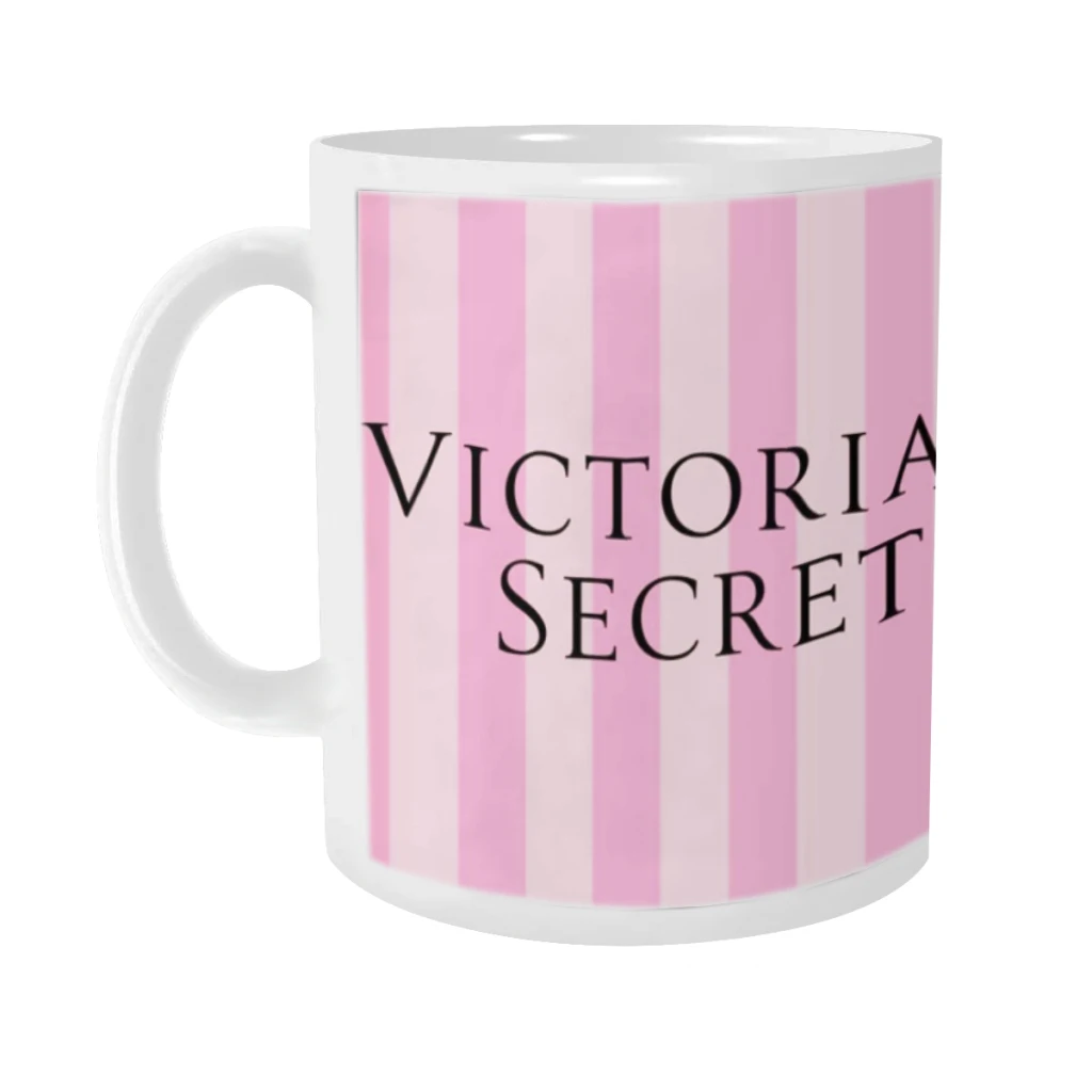 

Pink V-Victoria-S-Secret Coffee Milk Cup Mocha Mug 11oz Ceramic Tea Cup Coffee Mug Friends Birthday Gift