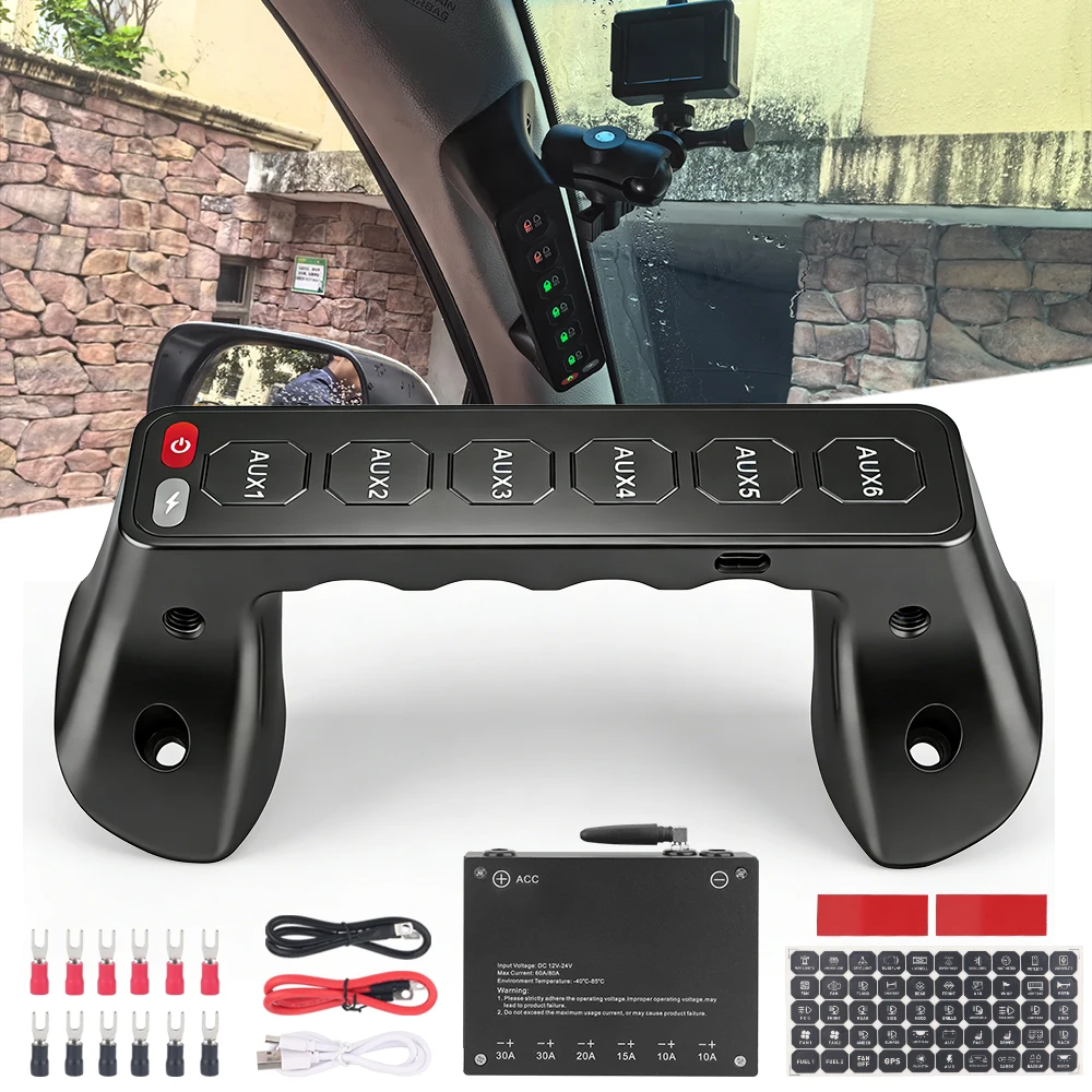 

Switch Controller Grab Handle Mount 6-Gang Panel for Land Cruiser LC200 (2007-2018) - Fit for Truck, Boat & Offroad Use