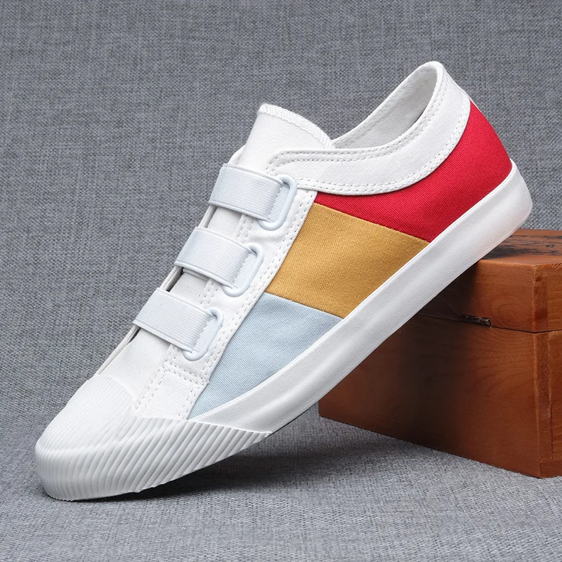 

YIGER Men's Vulcanized Canvas shoes Casual shoes ventilation Comfortable Slip on Man Leisure Cloth Shoes Male Sneakers Loafers