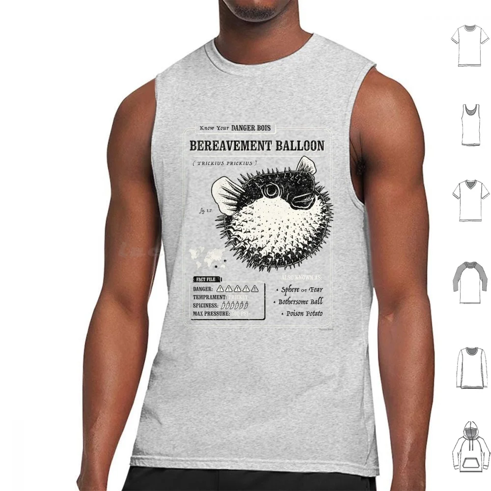 Bereavement Balloon Tank Tops Vest Sleeveless Pufferfish Tetraodontidae Puffers Balloonfish Blowfish Blowies Bubblefish