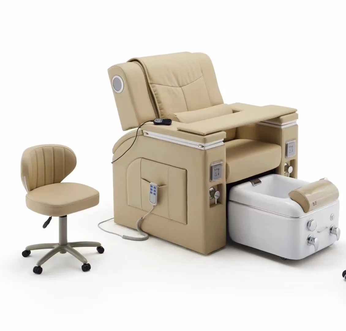 

2024 The Latest Multifunction Electric Pedicure Chair Beauty Salon Pedicure Chair Spa Nail Chair Wholesale