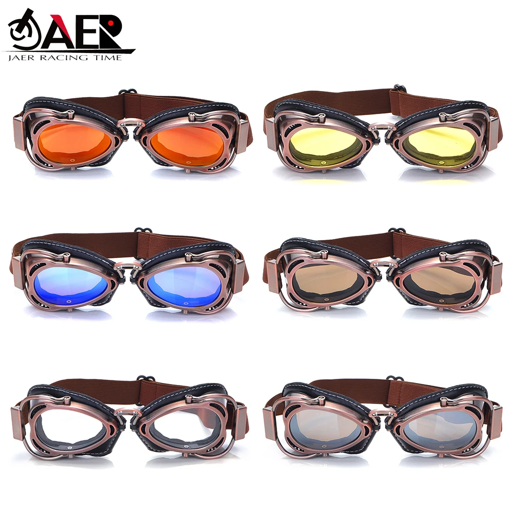 Lunettes de Moto, de sport, de vtt, de motard, Aviateur, Vintage, pour tout-terrain, pour Dirt Bike