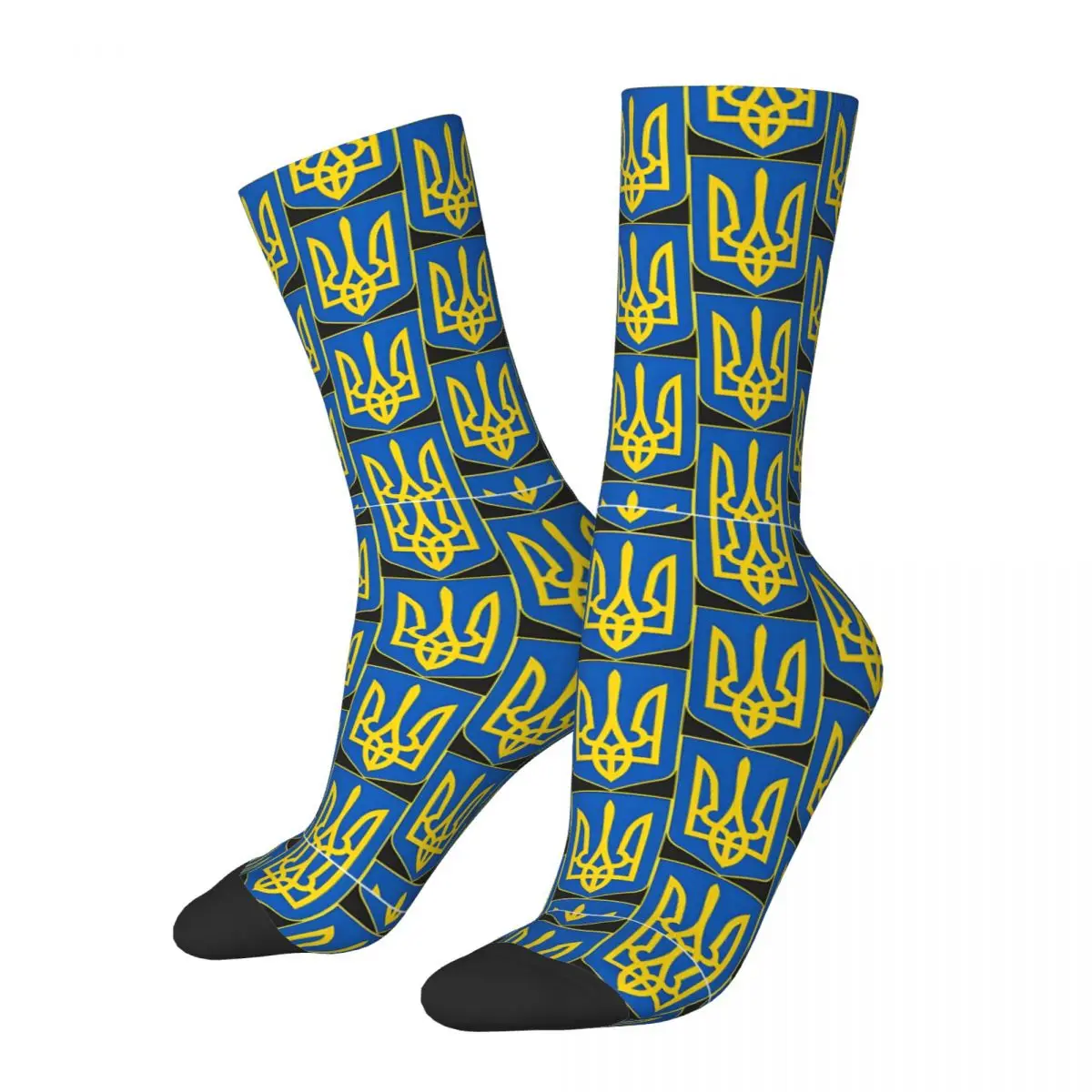 Retro Ukraine Coat Of Arms Men's compression Socks Unisex Europe Harajuku Seamless Printed Novelty Crew Sock