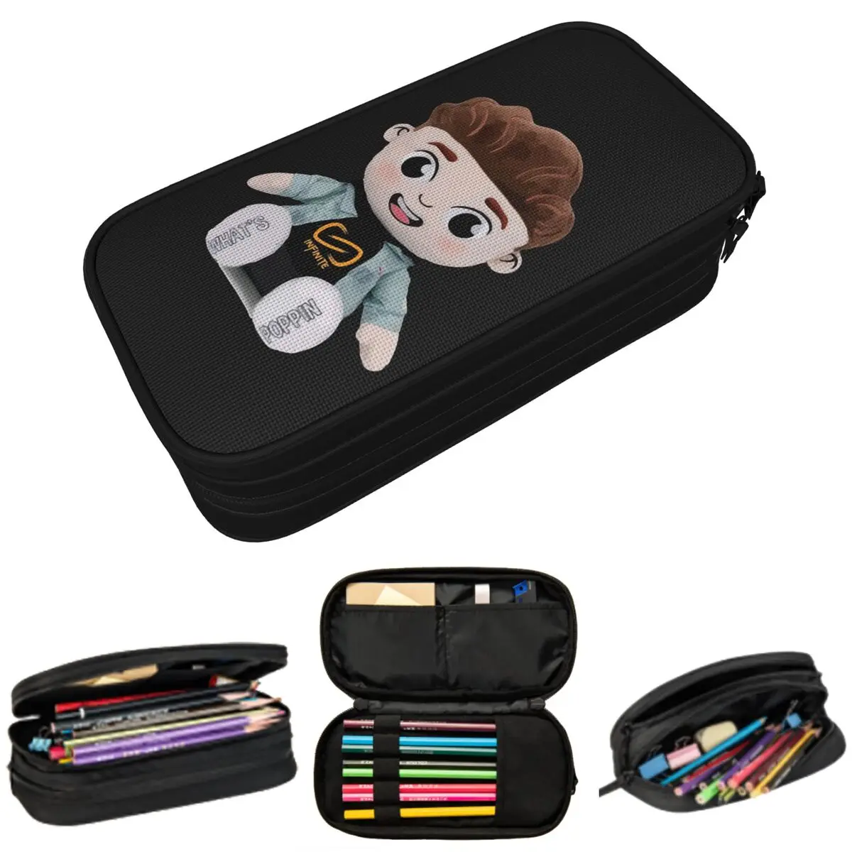 كايلس مقلمة تخزين كبيرة أكياس القلم صندوق القلم قلم رصاص الحقيبة للبنين بنات طالب القرطاسية مكتب المدرسة