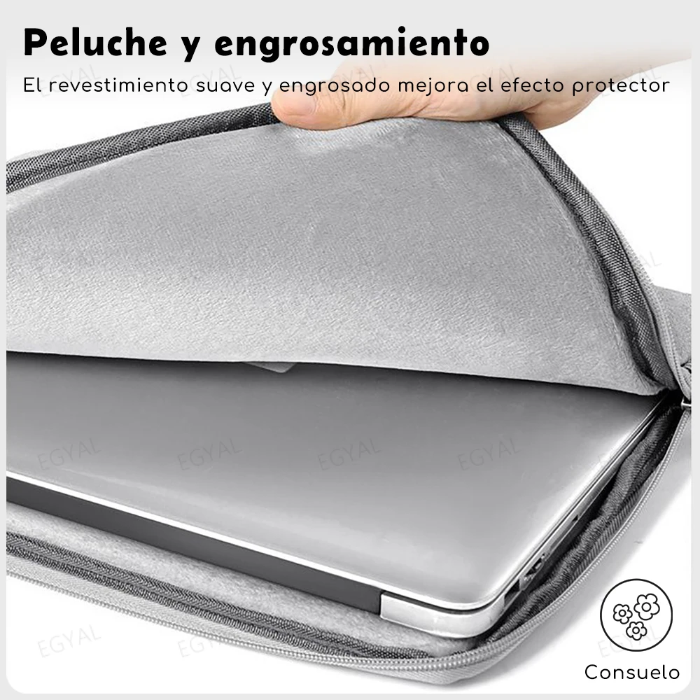 Imagen 4: Funda para ordenador portátil de 13 pulgadas, 14 pulgadas, 15,6 pulgadas y 17 pulgadas para lenovo, Macbook, XiaoMi, HuaWei, ASUS, Acer, HP, superficie, bolsa para portátil, bolsas de mano