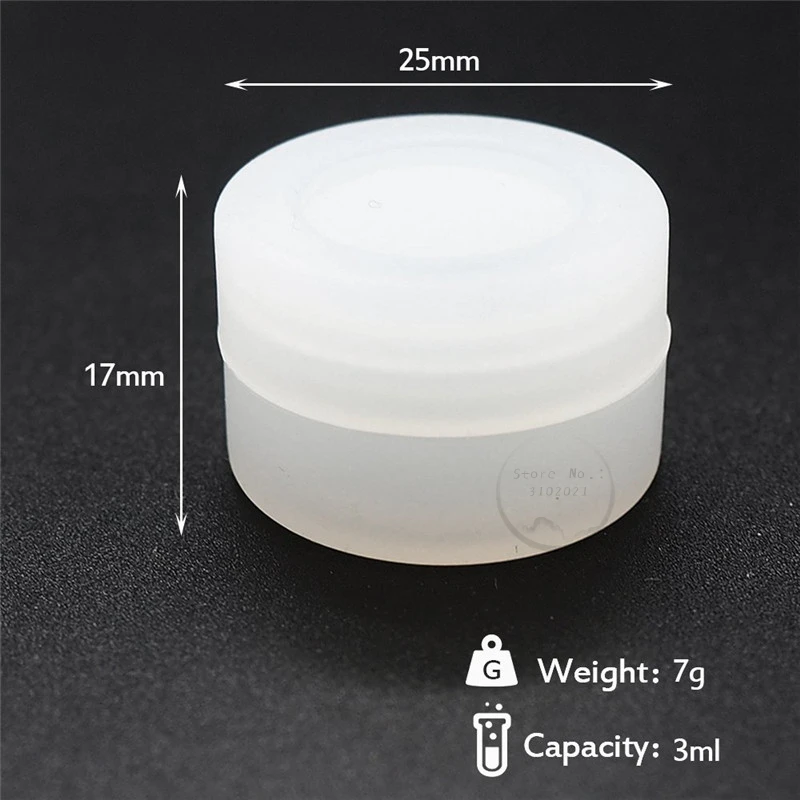 3ML Nonstick Silicone Container Non-stick Oil Wax Storage Box Silicone Jar Travel Face Cream Liquid Ointment Container