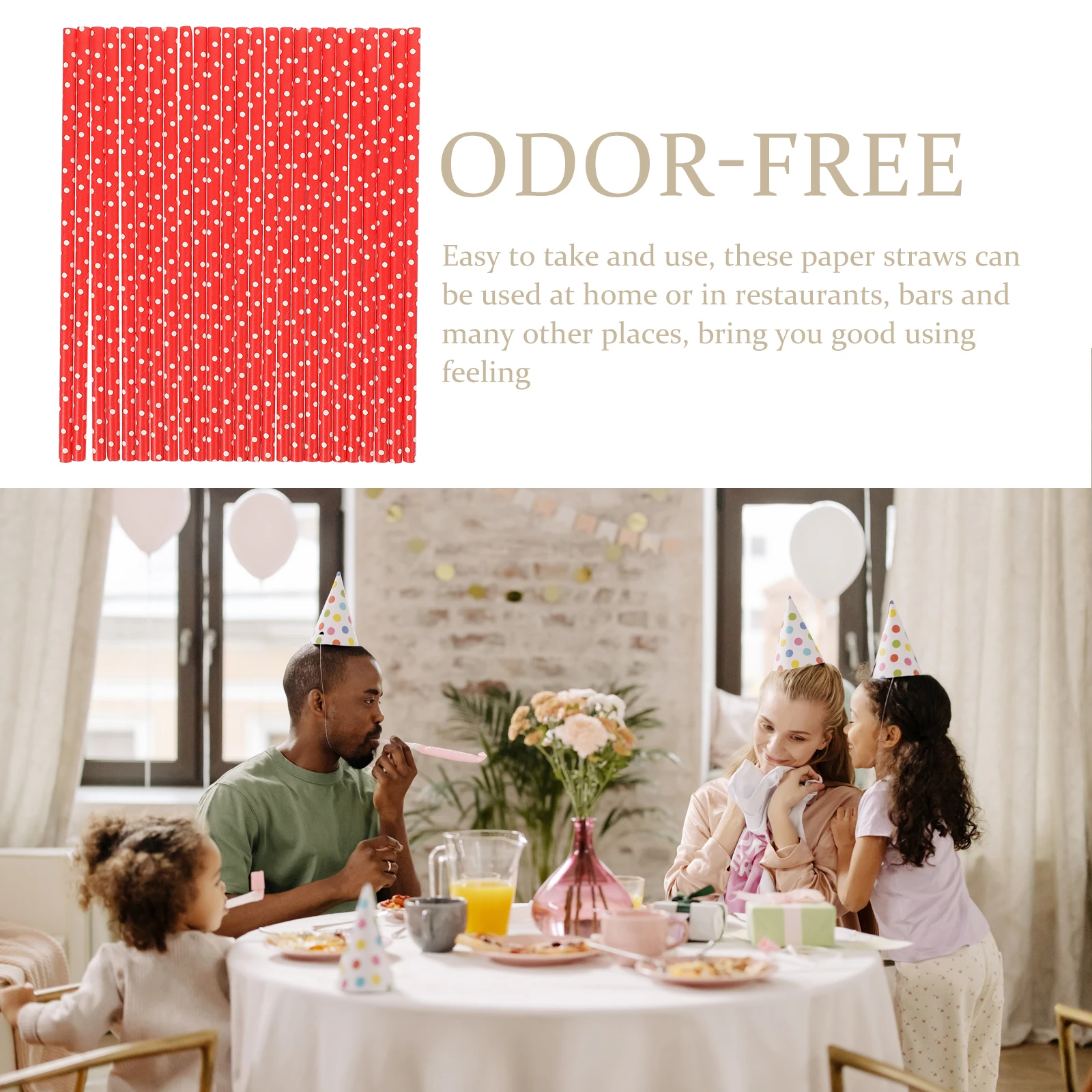 

100Pcs Drinking Paper Straws Disposable Degradable Party Straws Birthday Grad Supplies Party Decoration Travel Straw