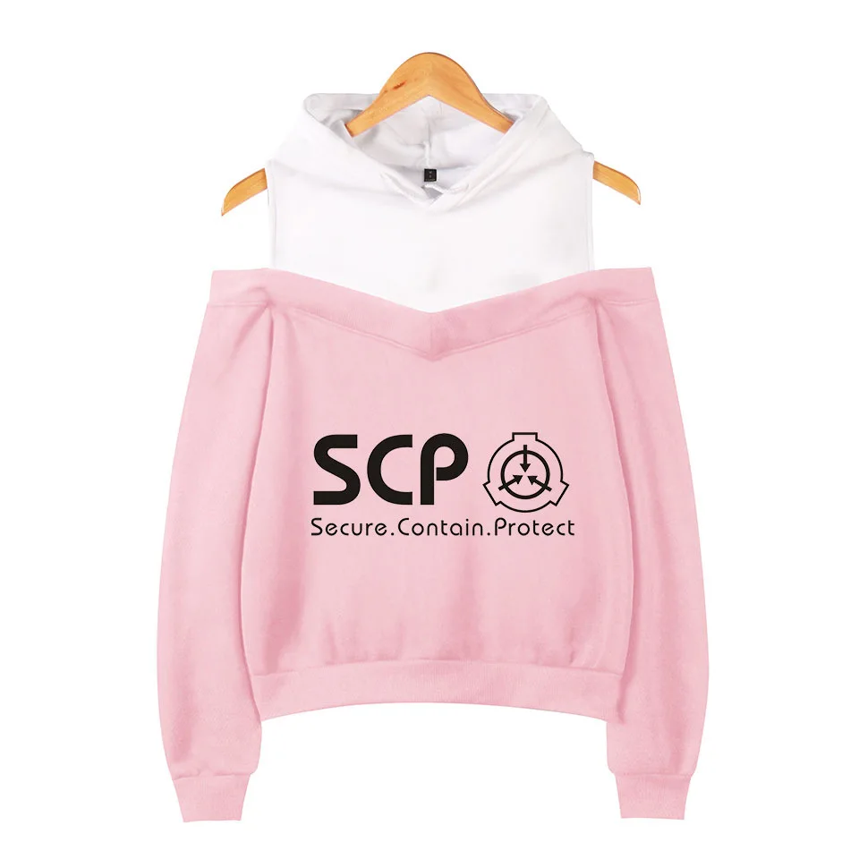 Scp Foundation Off Shoulder Hoodie Foundation Sweatshirt Womens Pullover Cotton Sweatshirts Spring Autumn Jacket Clothes