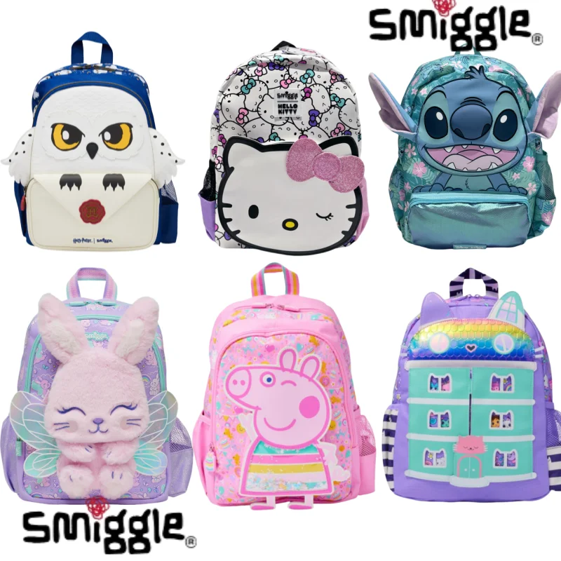 

Hot Sales In Stock Australian Smiggle Stitch Schoolbag Cute Medium Size Super Lightweight Students Backpack Student Gift