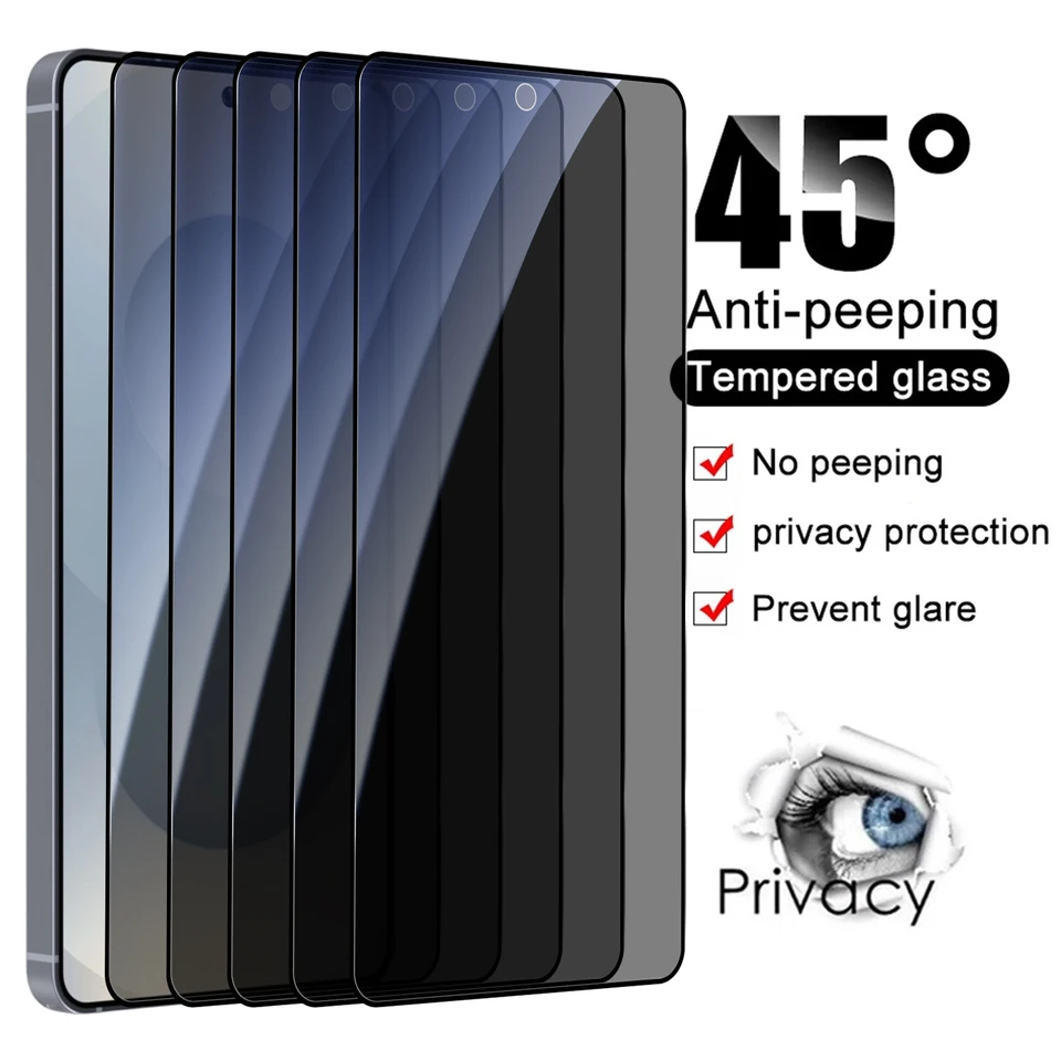 1/2/3 paquete instalación fácil vidrio templado antiespía para Samsung Galaxy S26 Ultra Plus S 26, protectores de pantalla de privacidad 3