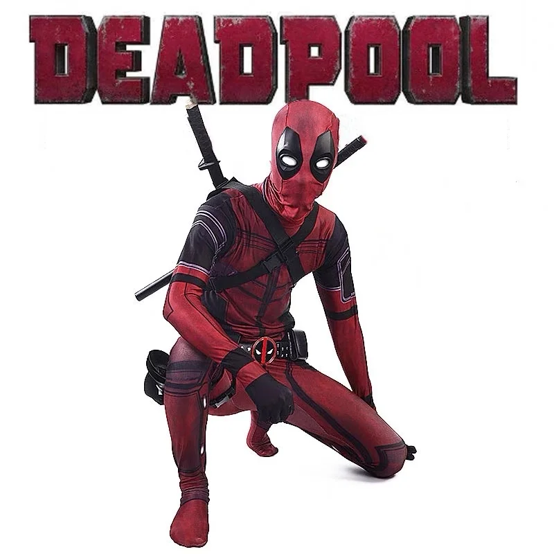 New Deadpool Costumes Bodysuit For Boys Superhero Cosplay Comic Compression Workout Body Building Dead Pool Anime Halloween Hot