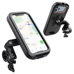 Universal Waterproof Bicycle Phone Holder Bag Case 360° Rotatable MTB Bike Motorcycle Scooter Cell Phone Support Mount Bracket