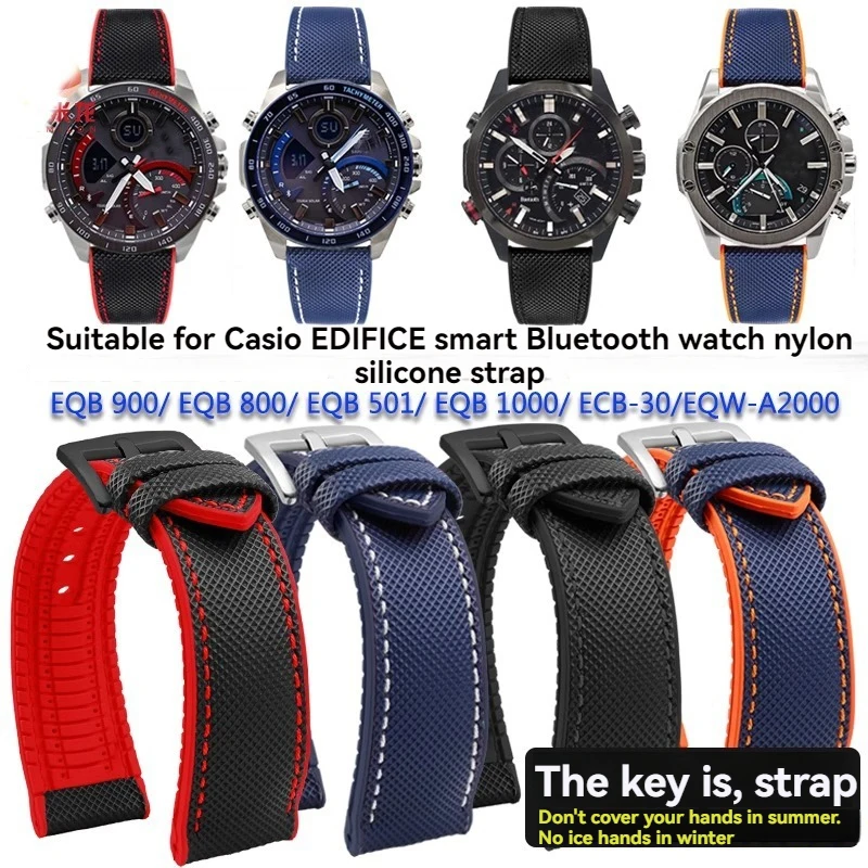 

Unisex high-quality Nylon rubber Bottom strap 20mm 21mm 22mm 23mm 24mm blue orange Waterproof Watchband for any watch brand