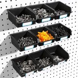 Garage Workbench PP Pegboard Bins Pegboard Hooks Organizing Accessories