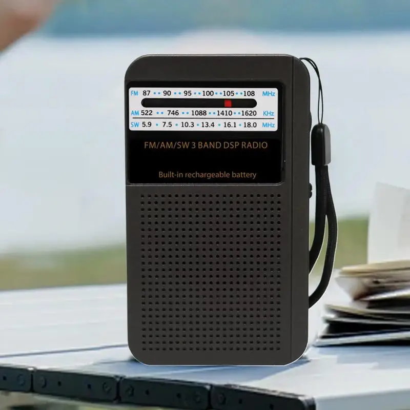 راديو محمول للتخييم راديو صغير يعمل بالبطارية أداة تنبيه الطقس المريحة ملحقات البقاء على قيد الحياة للمشي والتسلق