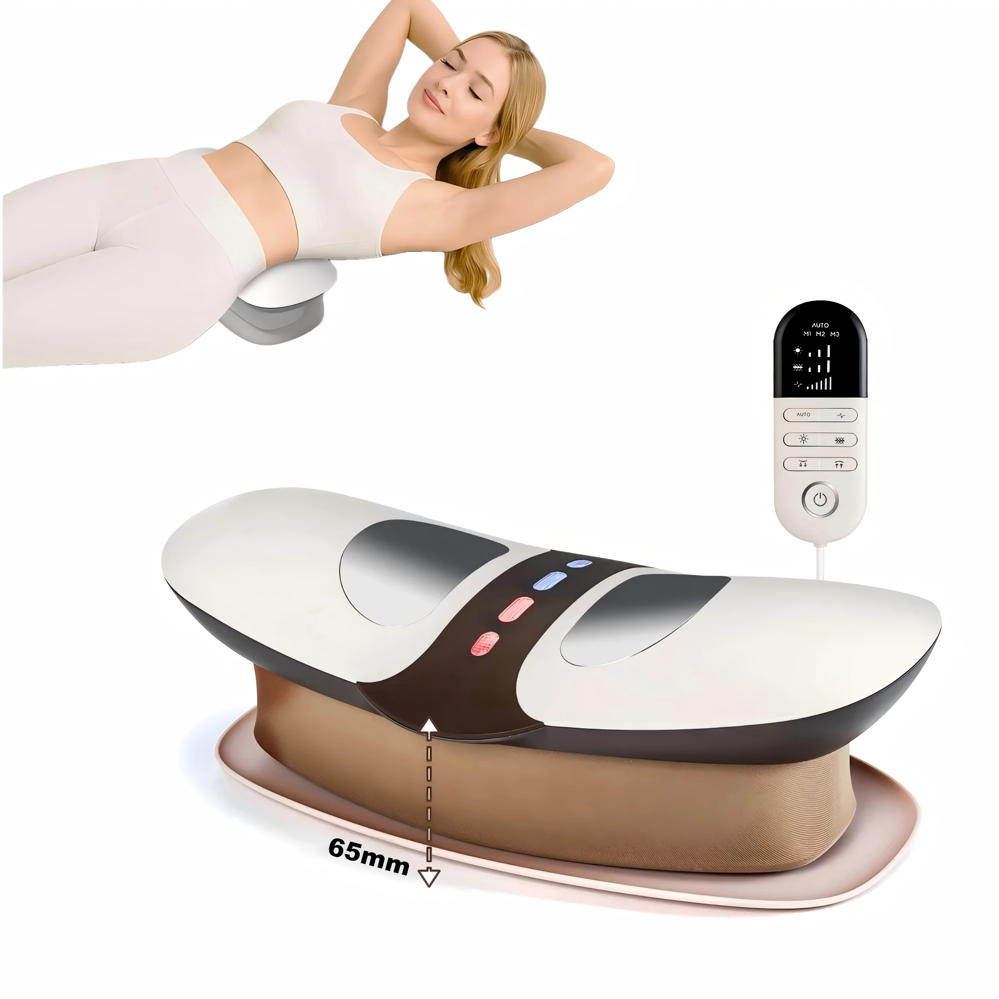 Electric Back Stretcher 4 in 1 Lumbar Traction Back Support Device Waist Massager with Dynamic Air Traction for Home & Office