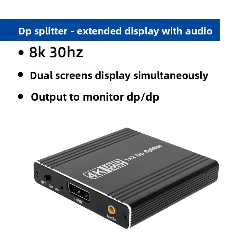 DP to HDMI Splitter 1 In 2 Out Multi Display Docking Station Laptop Dual Monitor Extender for Office Stock Trading