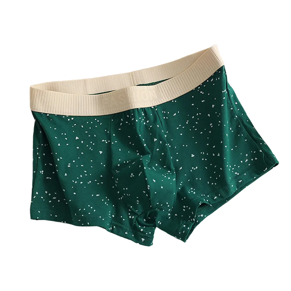 

Men Cotton Soft Printed Boxer Shorts Underwear Breathable Stretch Trunks Panties Teenage Breathable Underpants