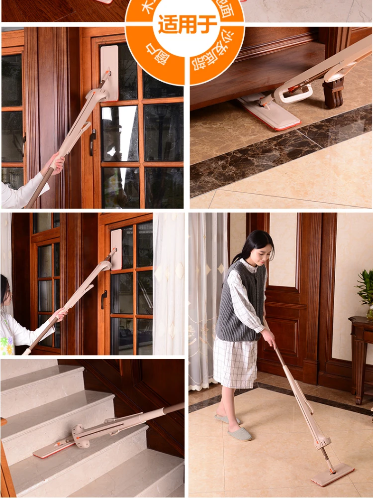 Mop Hand-Free Flat Mop Self Squeeze Rotating Wood Floor Lazy Household Mop Head Tobo Para Coleto