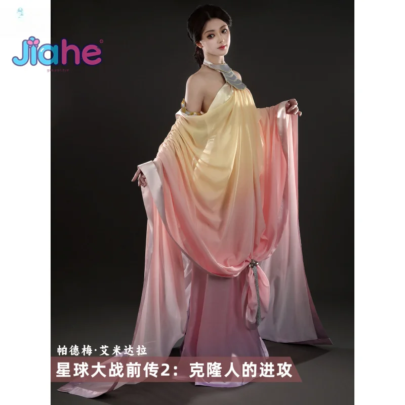 

Падме Амидала Косплей Костюм Фильм PNA Человеческий клон 2, Взрослые женщины, фэнтези, подвесное платье на шею, Хэллоуин, карнавал, элегантная униформа